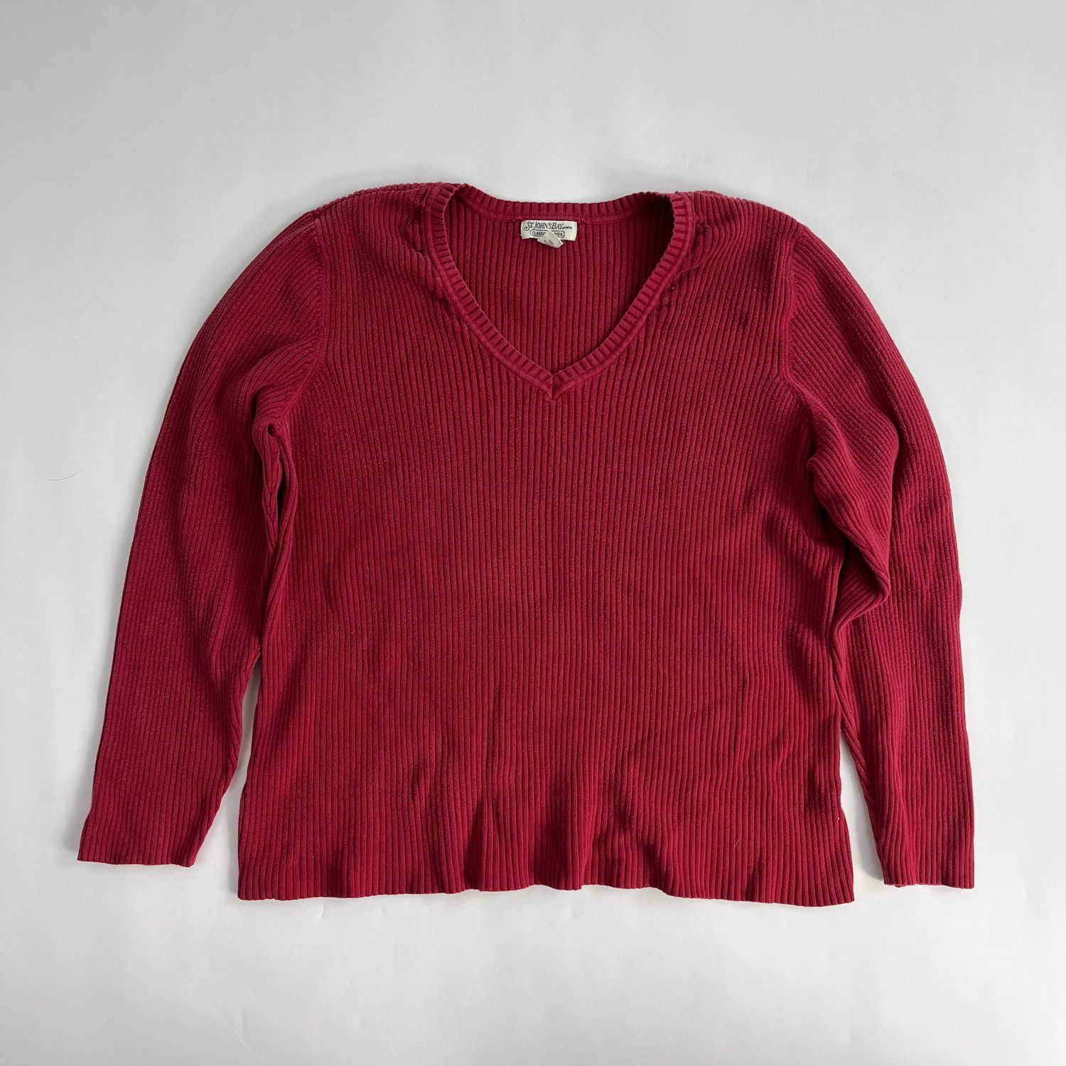 Red V-Neck Sweater