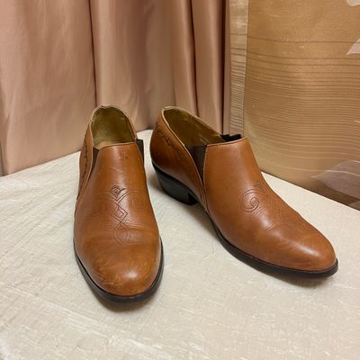 Brown Leather Clogs