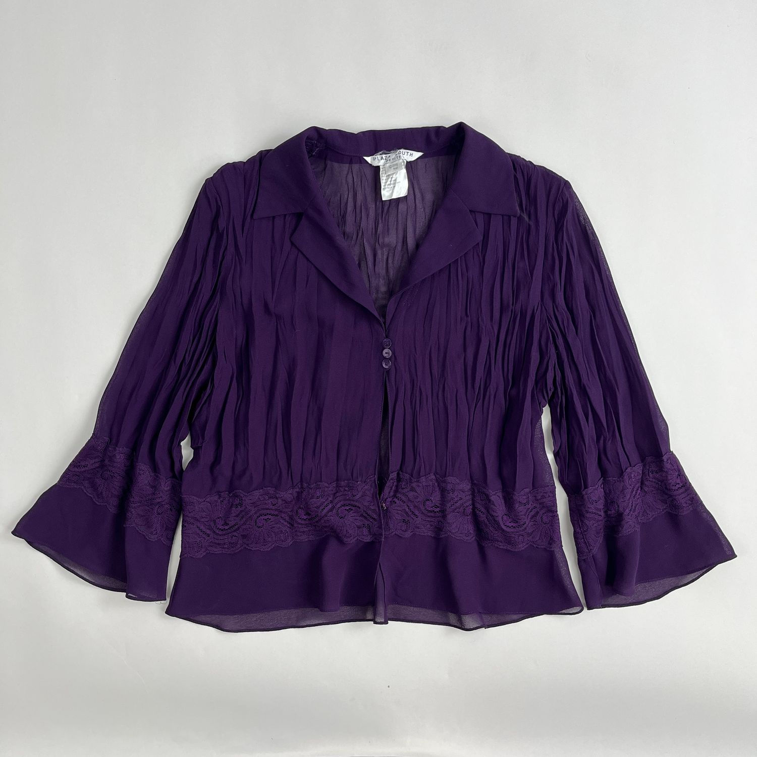 sheer purple buttondown