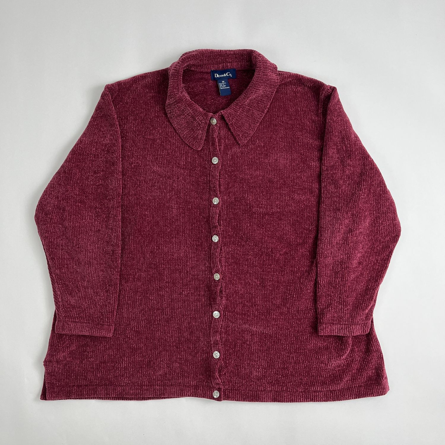 magenta cardigan