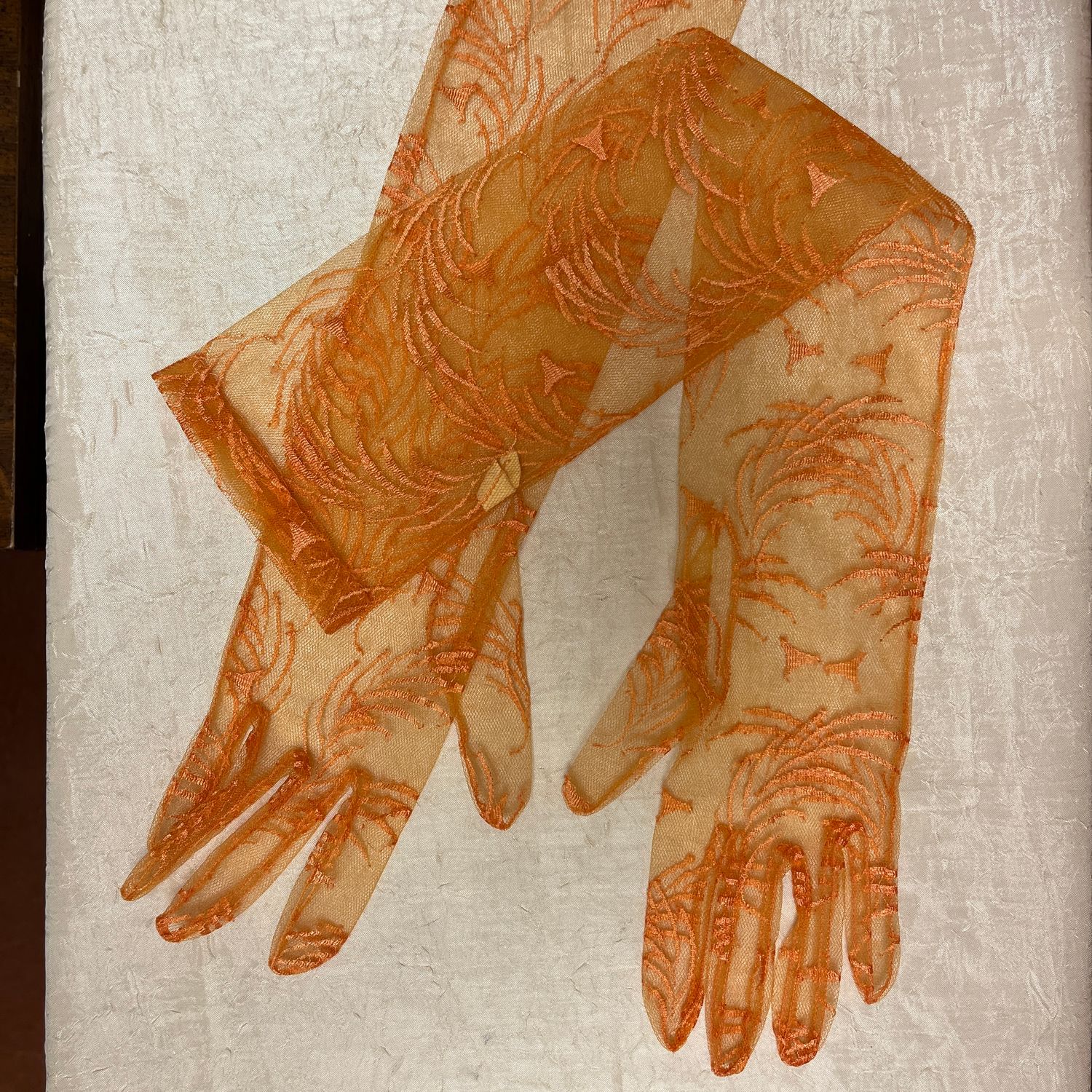 Orange Lace Gloves