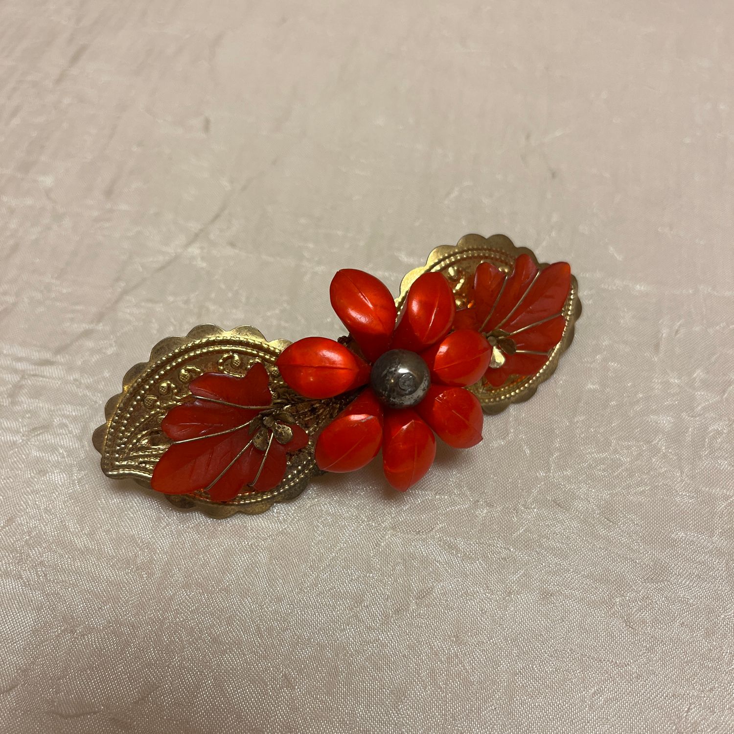 Red Flower Hair Clip