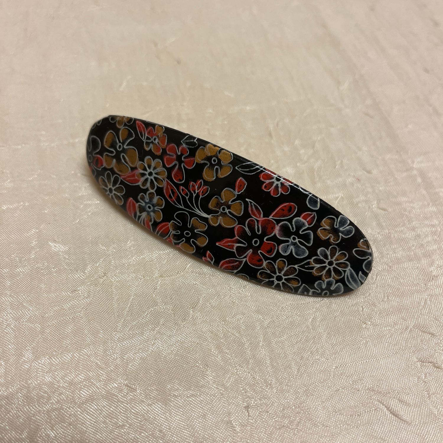 Black Floral Hair Clip