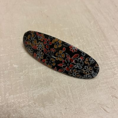 Black Floral Hair Clip