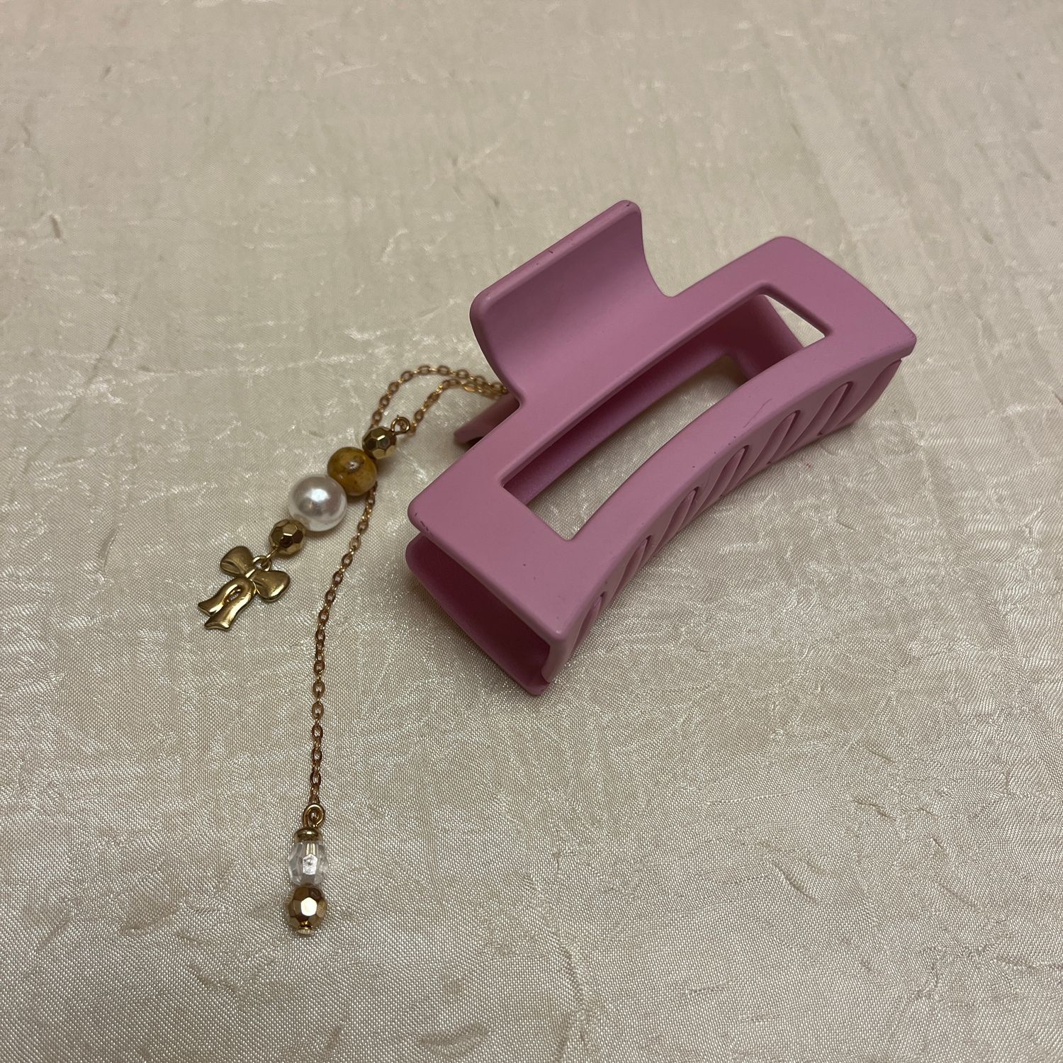 Purple Charm Hair Clip