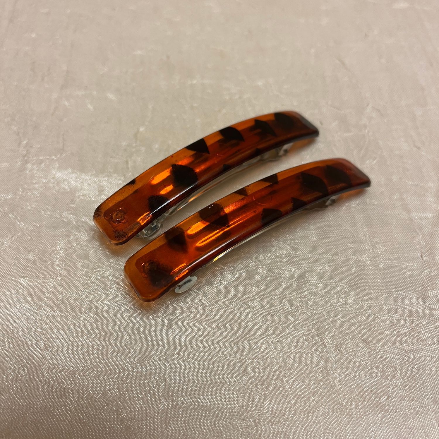 Amber Tortoiseshell Hair Clips