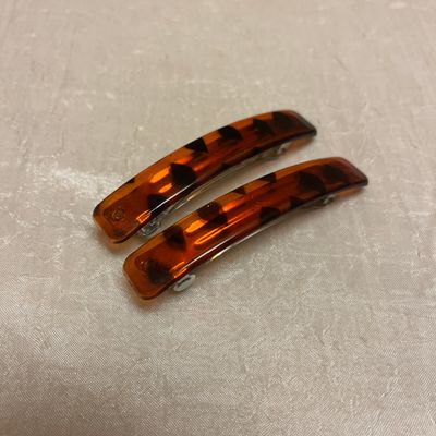Amber Tortoiseshell Hair Clips