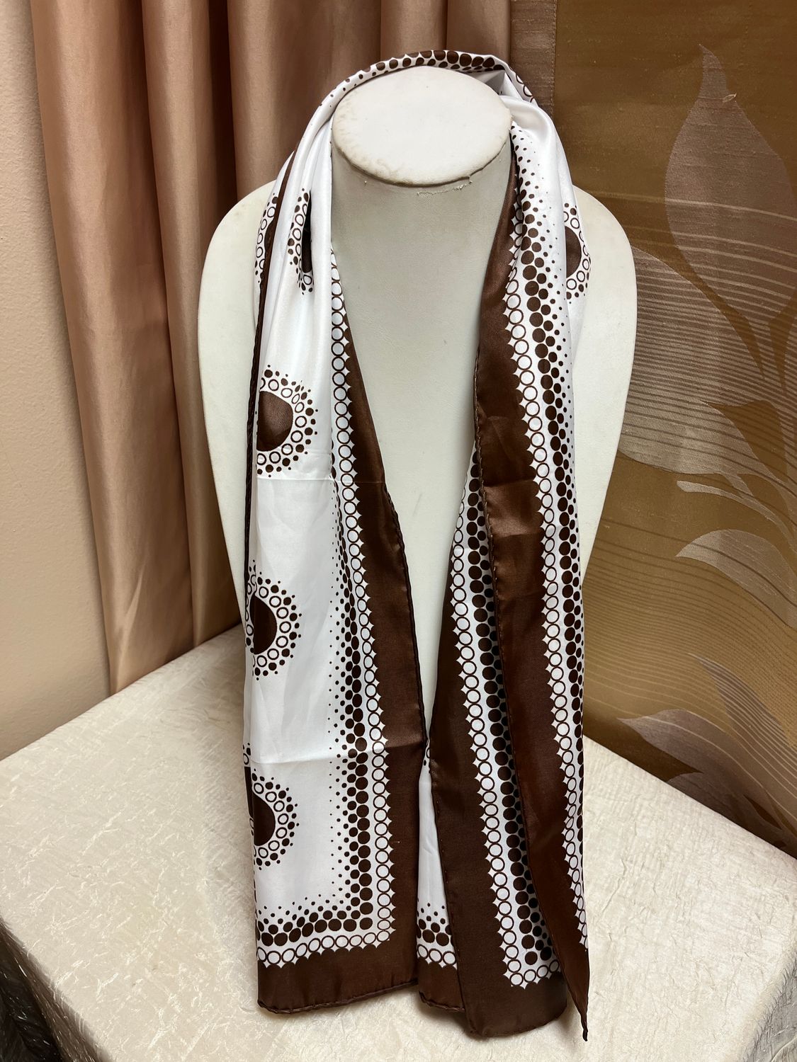 brown dot scarf