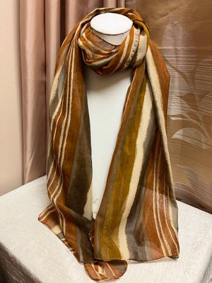 brown stripe scarf