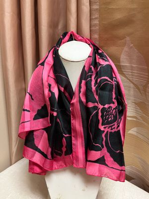 pink flower scarf