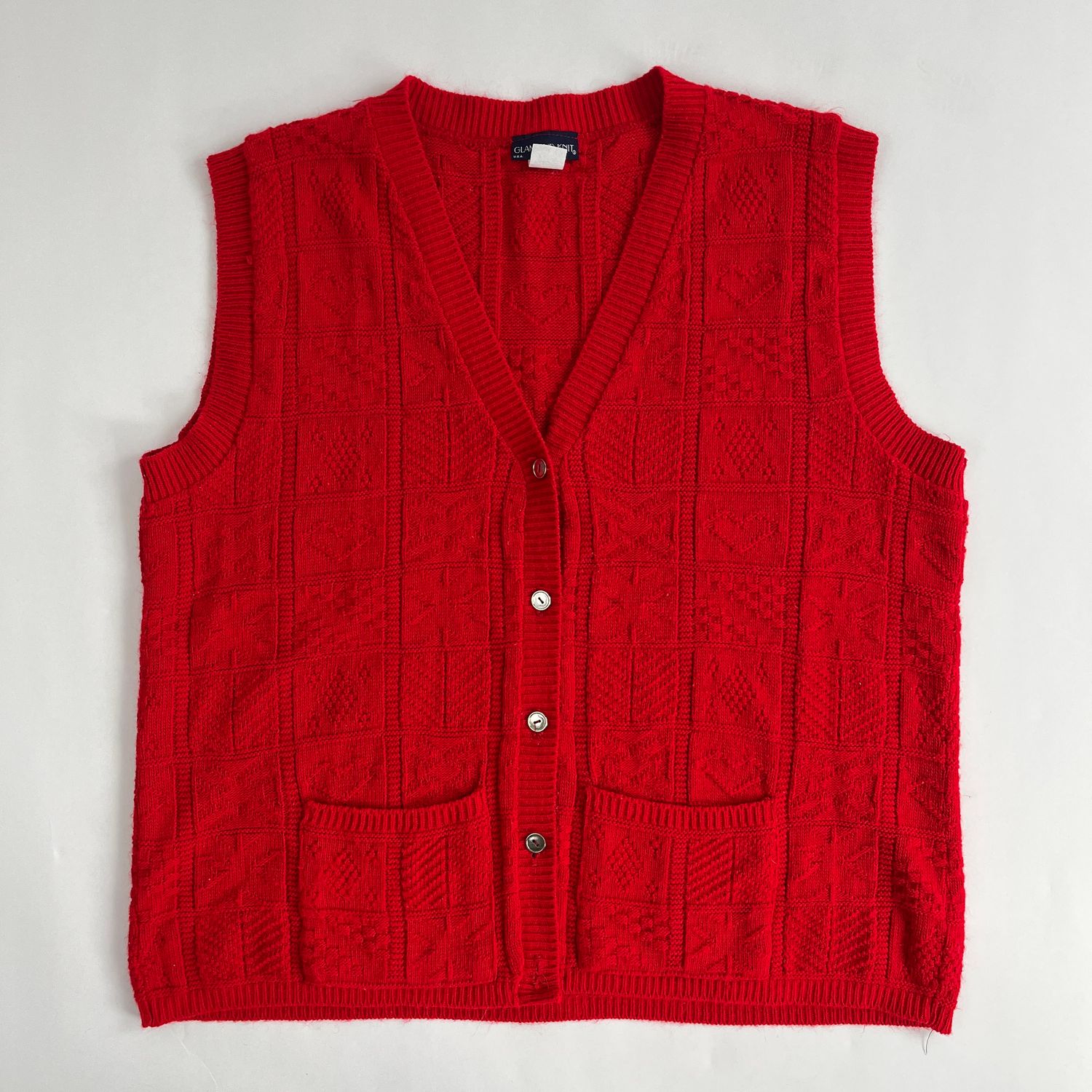 Red sweater vest