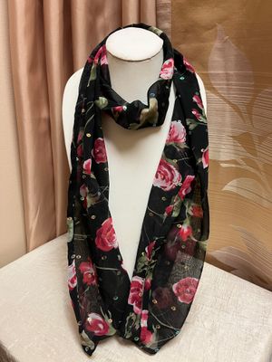 glitter rose scarf