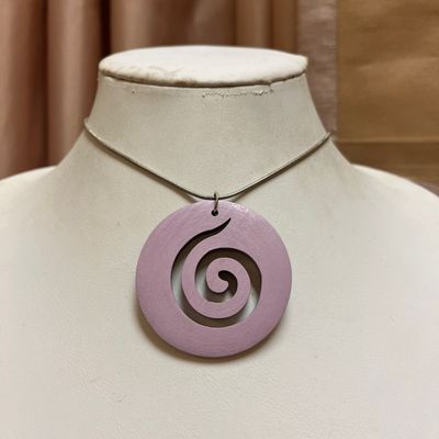 Silver Chain Spiral Necklace
