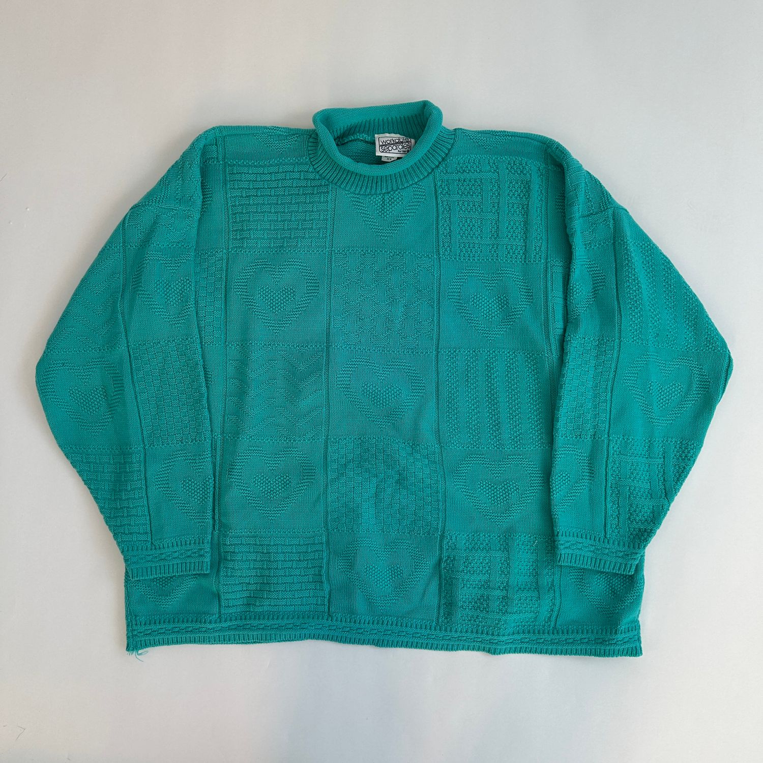 teal knit sweater