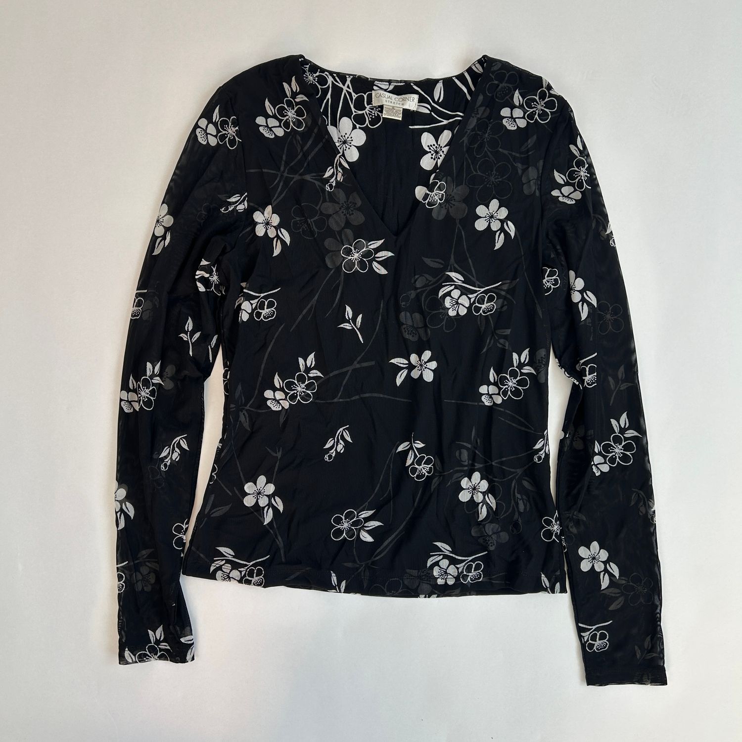 flower mesh top
