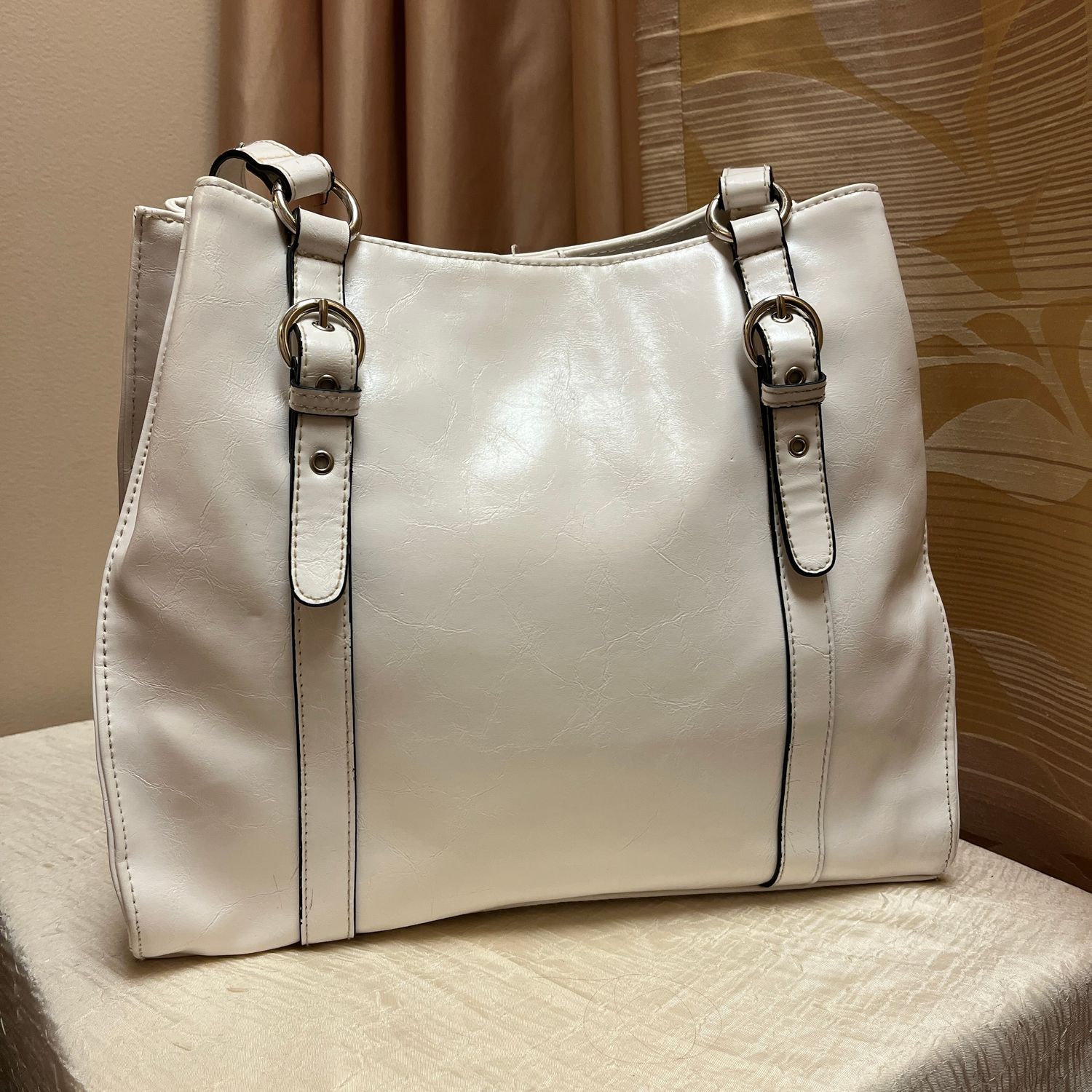 White Vinyl Tote