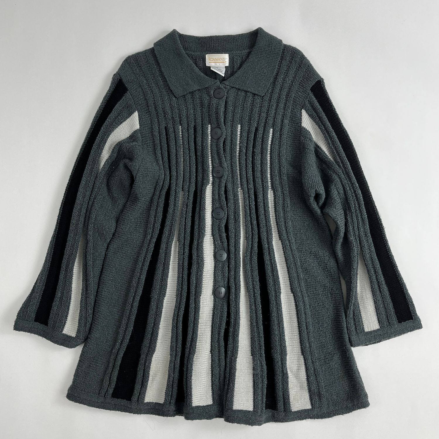 B&amp;W Long Cardigan Sweater