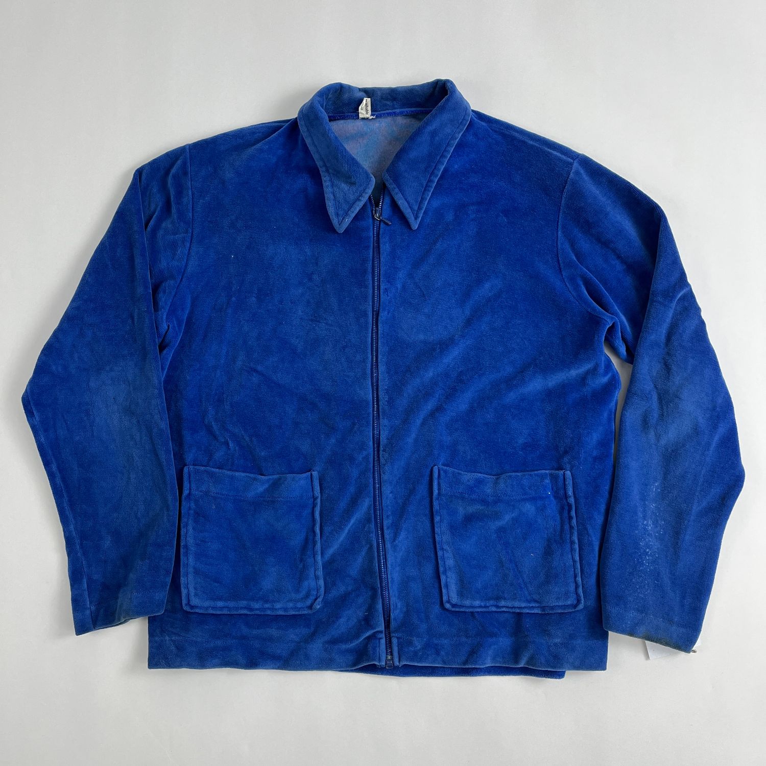 Blue Velvet Collared Jacket