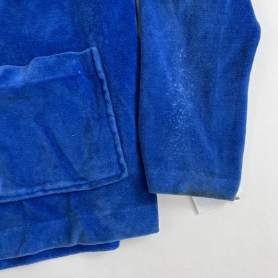 Blue Velvet Collared Jacket