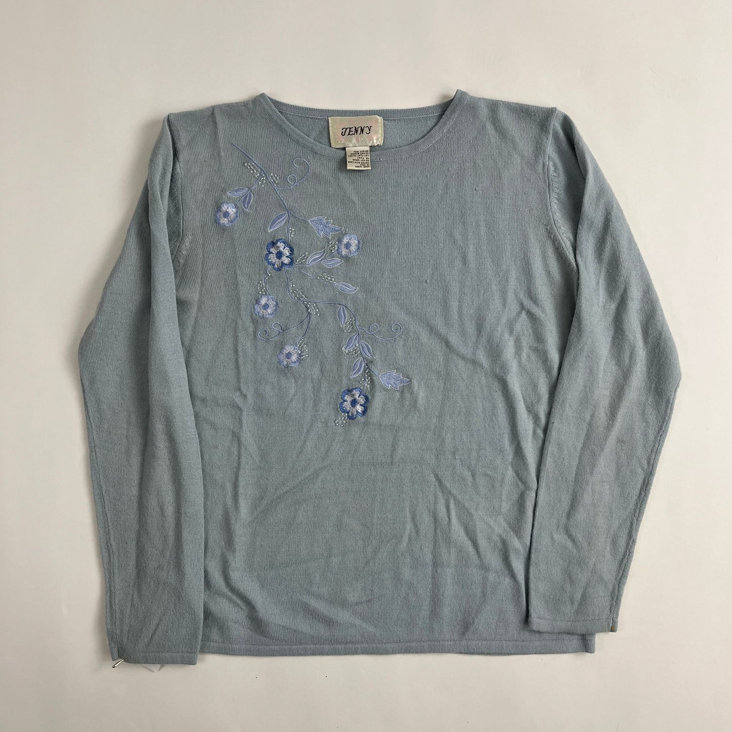 Blue Flower Sweater