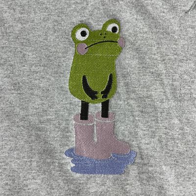 Rainy Frog Embroidery