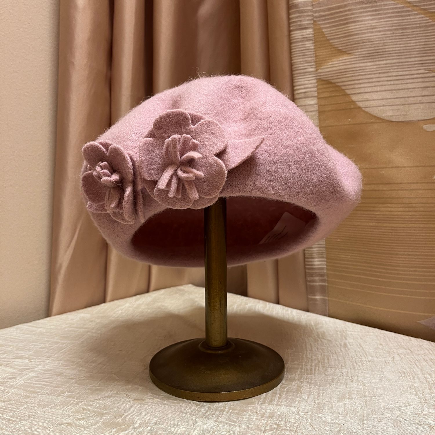 Pink Flower Beret