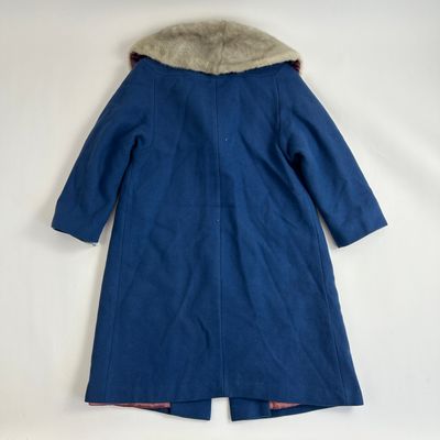 Blue Fur Collar Trench
