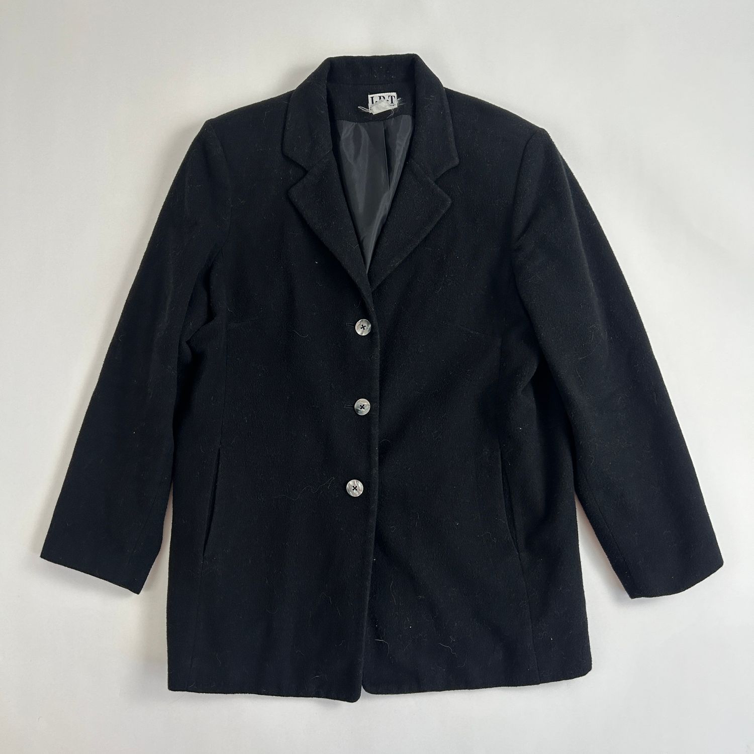 Black Wool Classic Peacoat