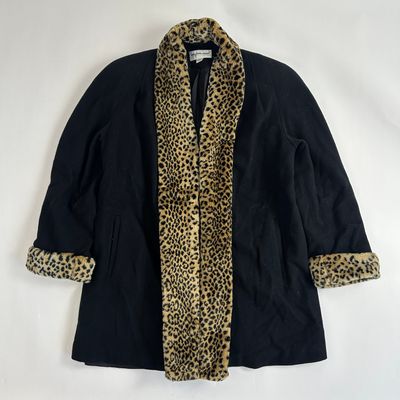 wool leopard coat