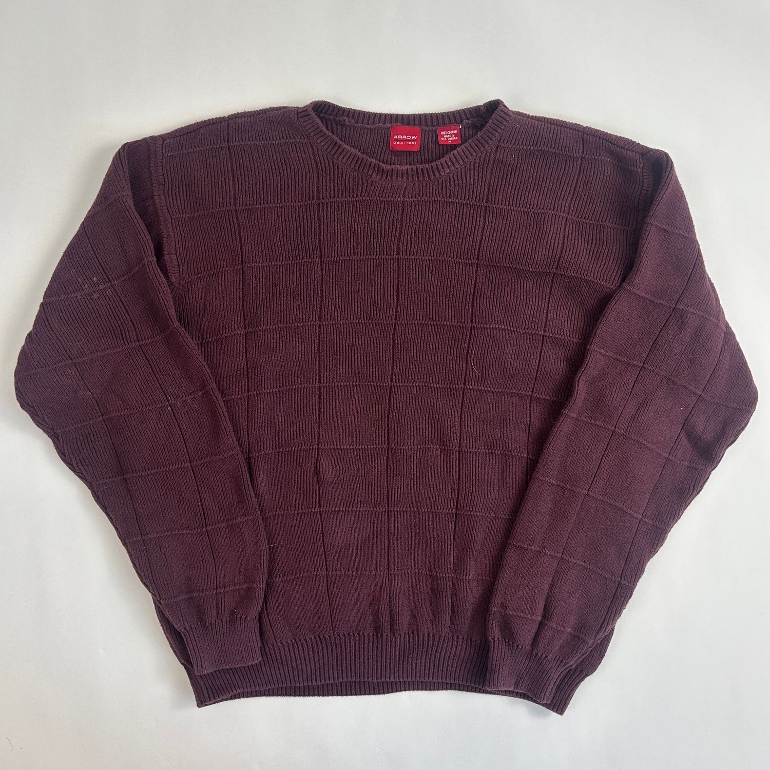 maroon square sweater