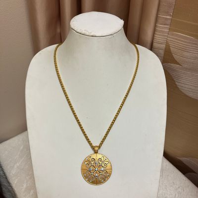 Blue Gem Gold Pendant Necklace