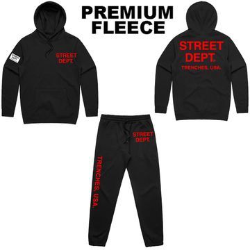 STREET DEPT - Jogger Set Black/Red