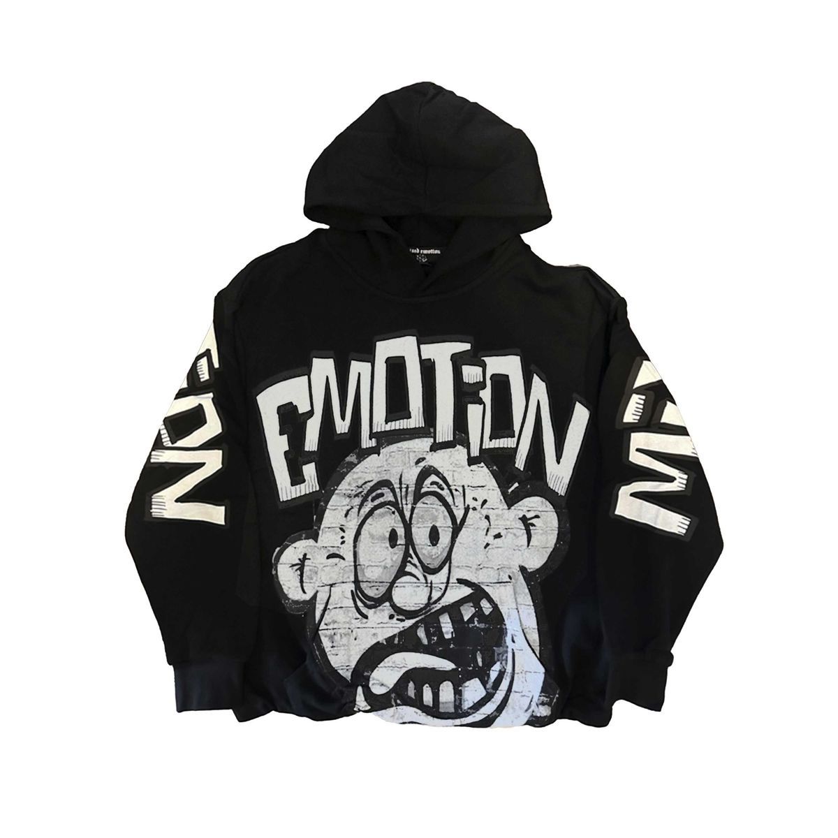 Black Cropped 'Monster' Hoodie