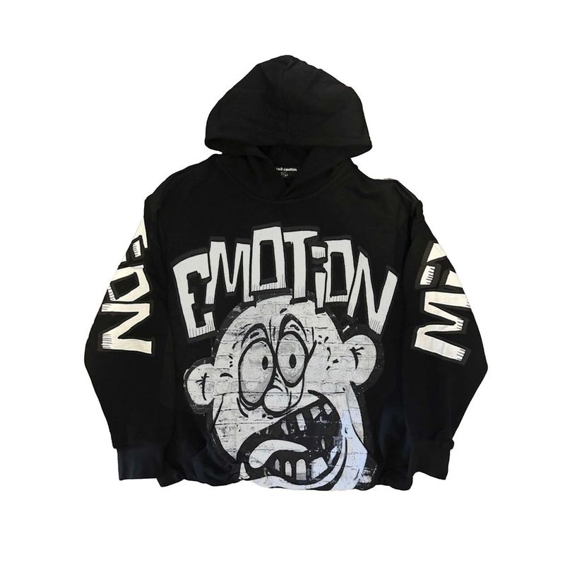 Black Cropped 'Monster' Hoodie