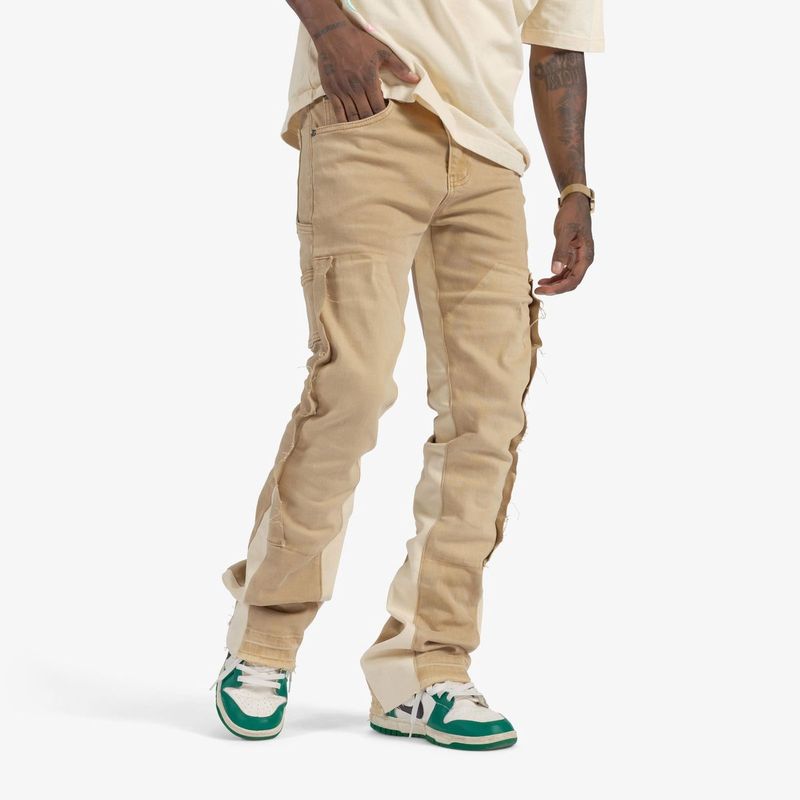 REVOLVER STACKED JEANS (KHAKI/TAN)