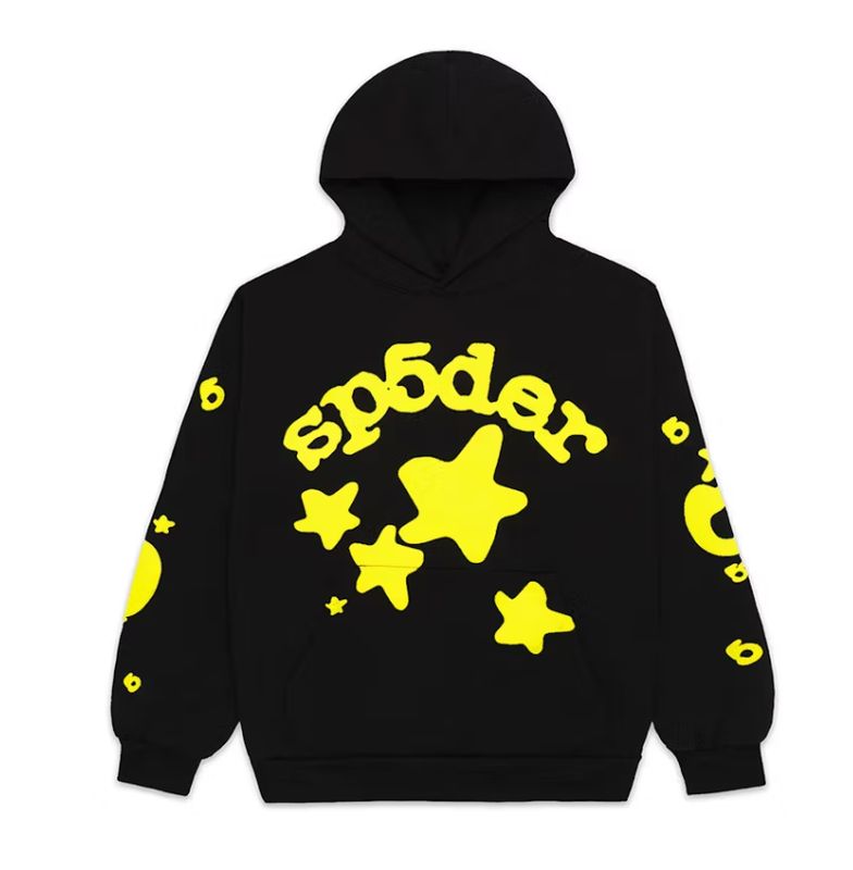 Sp5der Beluga Hoodie Onyx/Yellow