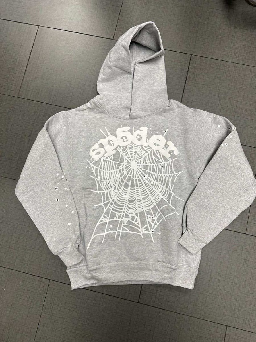 Sp5der OG Web Hoodie Heather Grey
