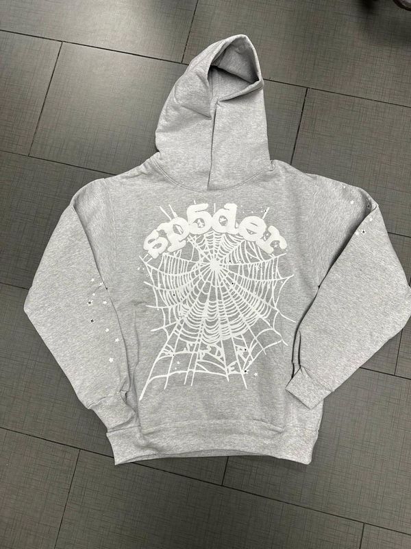 Sp5der OG Web Hoodie Heather Grey