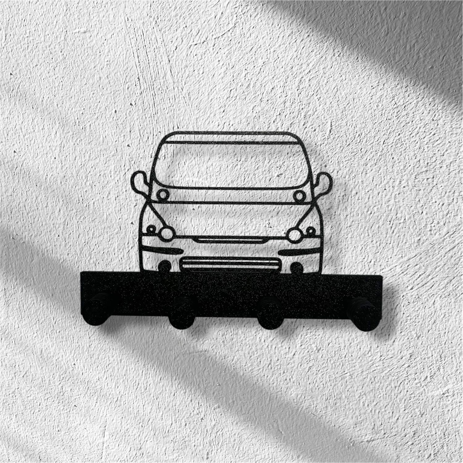 Uchwyt na klucze w kształcie samochodu Marki Fiat Multipla.
