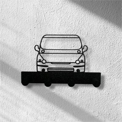 Uchwyt na klucze w kształcie samochodu Marki Fiat Multipla.
