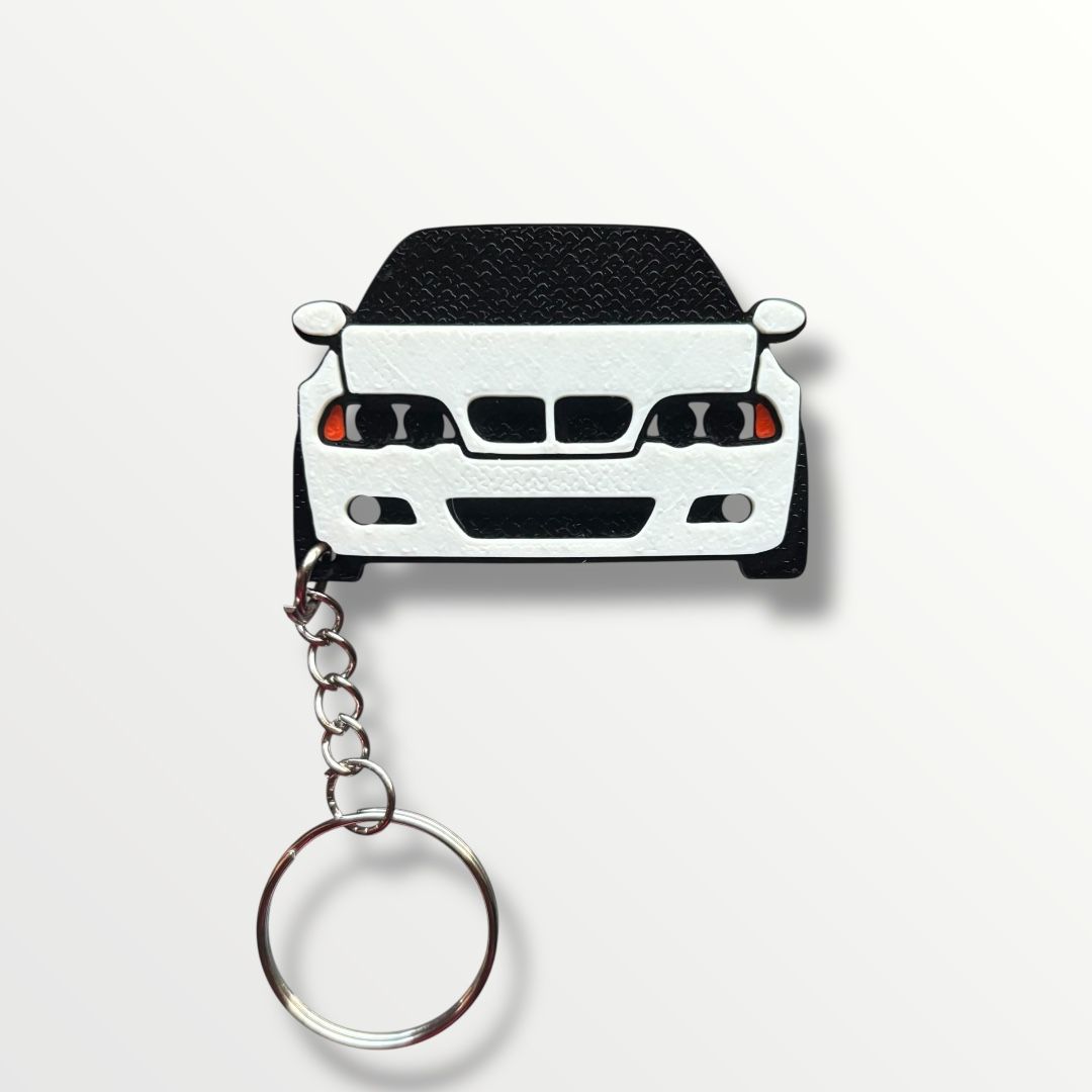brelok breloczek z samochodem bmw e46 biały