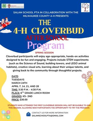 4-H Clover Bud After School Program