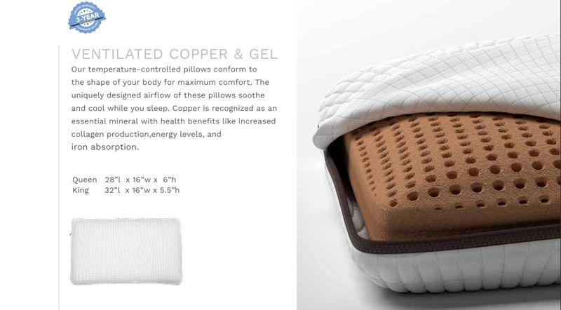 Copper and Gel Pillow