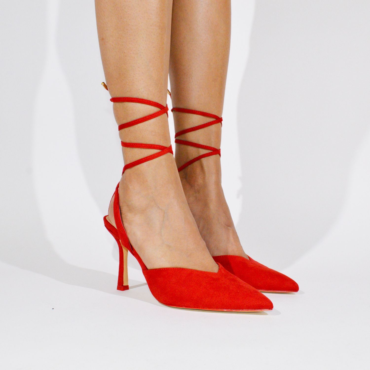 Chrissy, Colour: Red Suede, Size: 5.5