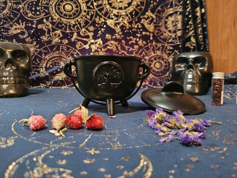 Cast Iron Cauldron Small Tree Of Life