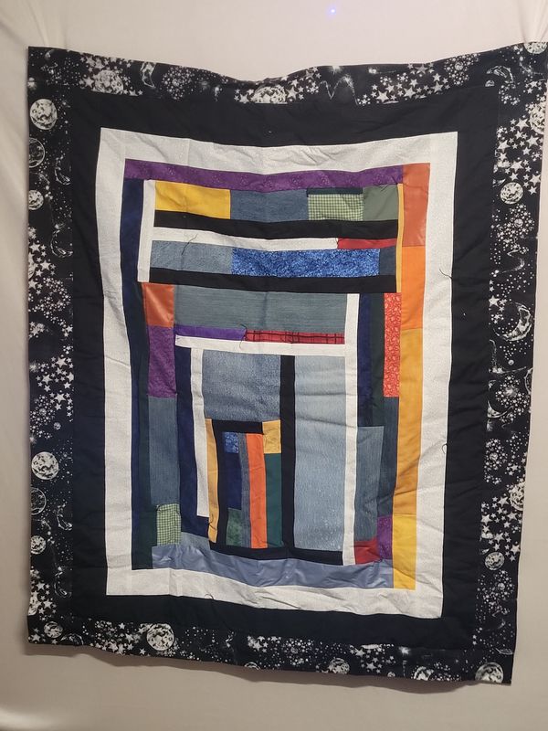 Abstract Blanket W/ Black and White Solar Back