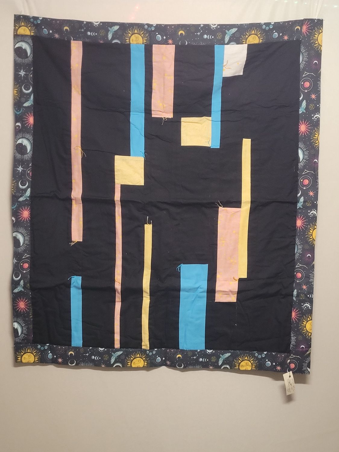 Abstract Blanket W/ Colored Solar System Back