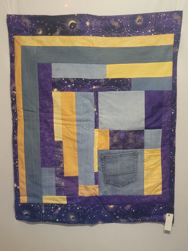 Box Design Blanket W/ Star Constellation