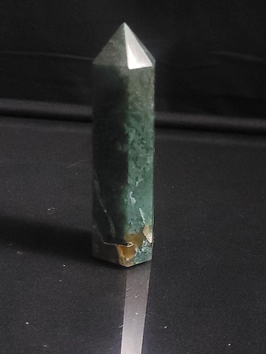 Green Ocean Jasper Tower, Size: 3.5&quot;x1&quot;
