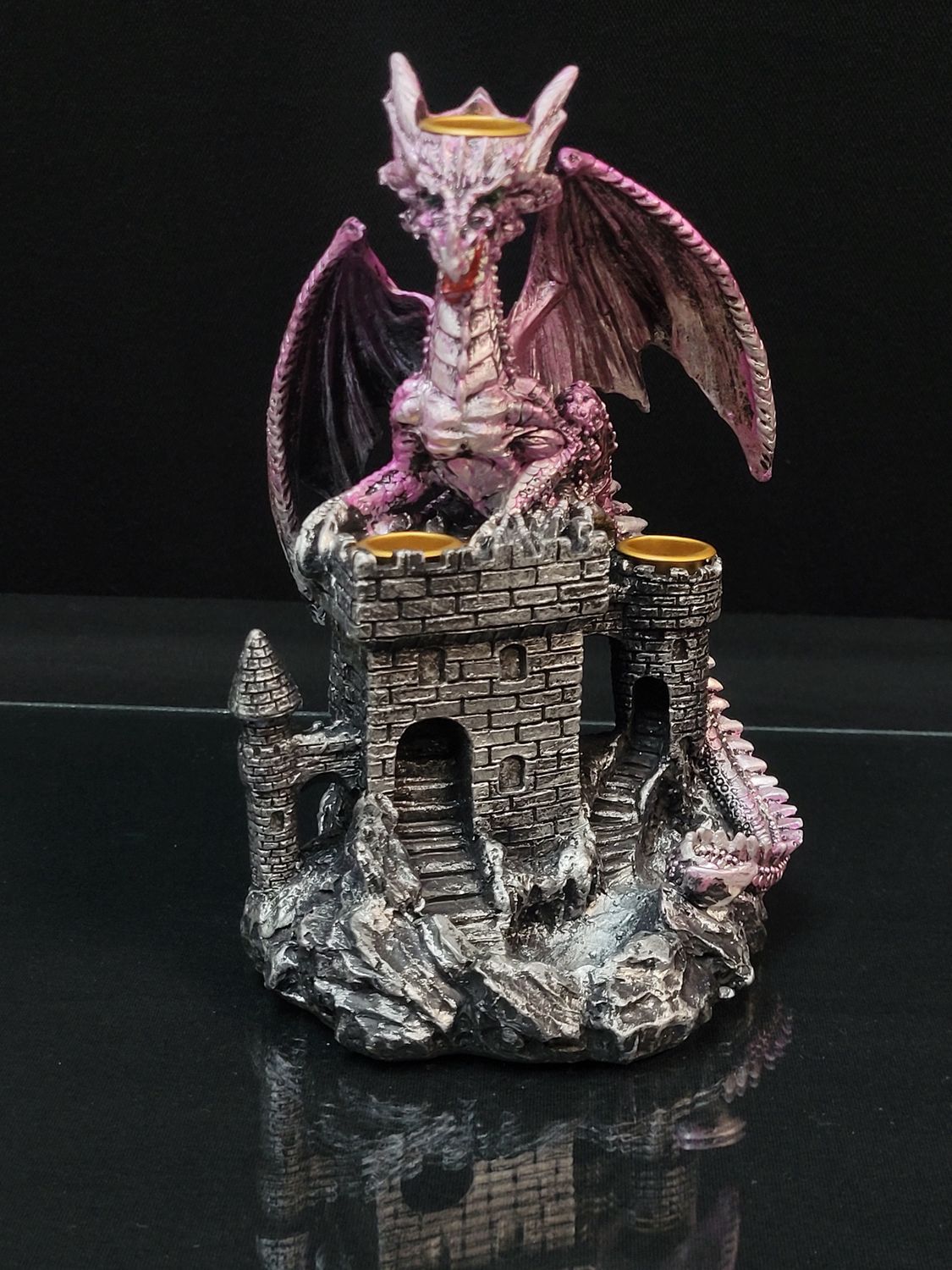 3 Piece Dragon Back Flow Incense Burner
